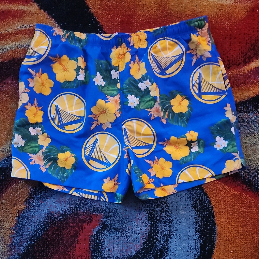 NBA Blue Floral Women's Athletic Shorts